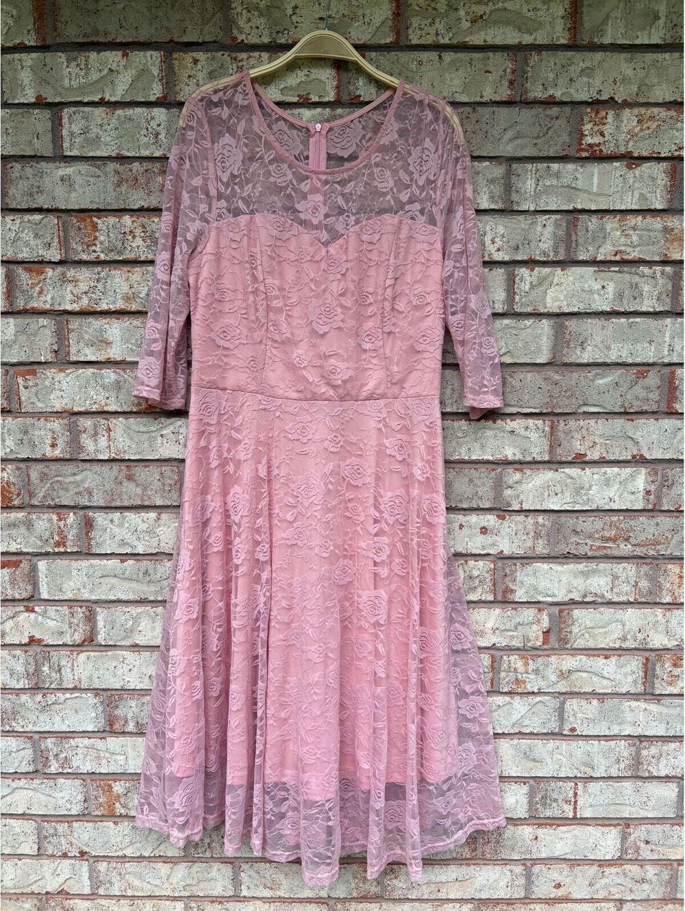 NWT Dressy Star Lace Midi Dress Blush Size XL